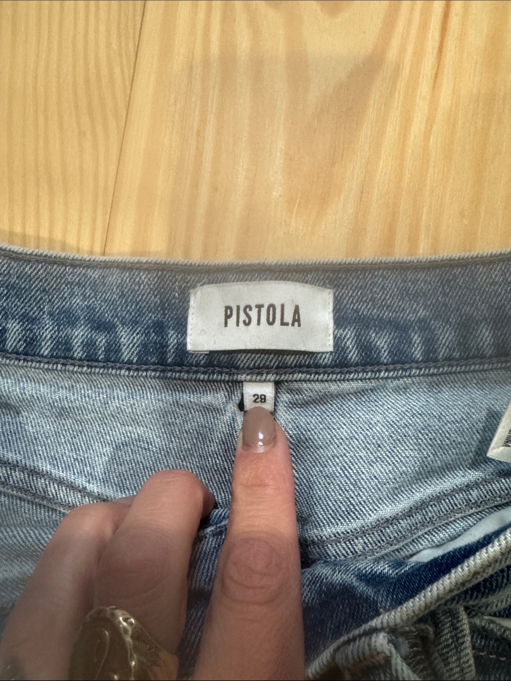 Pistola faded blue denim jeans